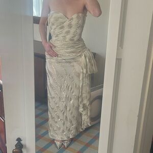 Vintage Victor Costa for Neiman Marcus Asymmetrical Wedding Gown